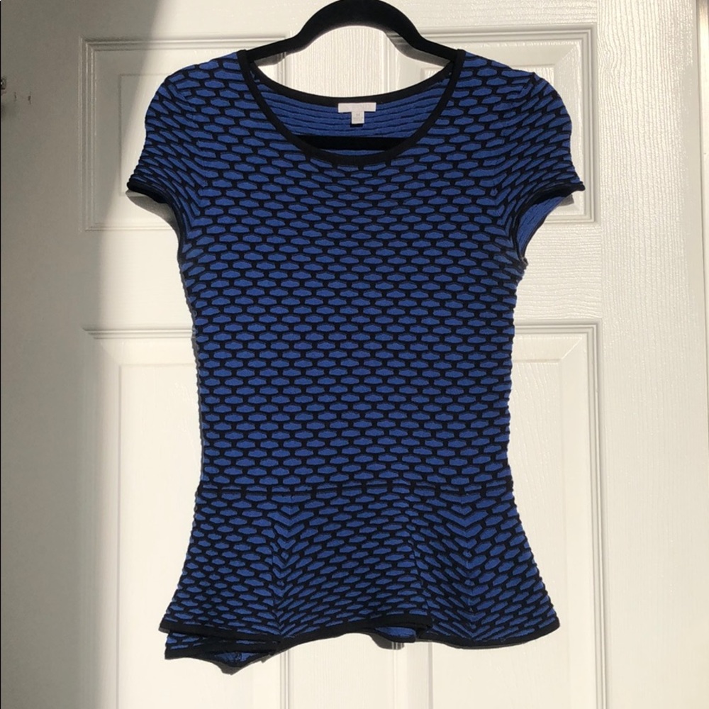 Intermix fitted peplum top